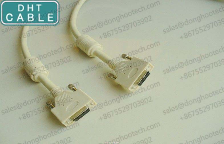 Standard Camera Link Cable 3 Meter with Molding and Assembly Ferrite in Beige Color